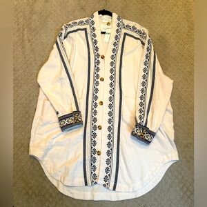 NWT Anthropologie Embroidered Duster jacket. Size Med